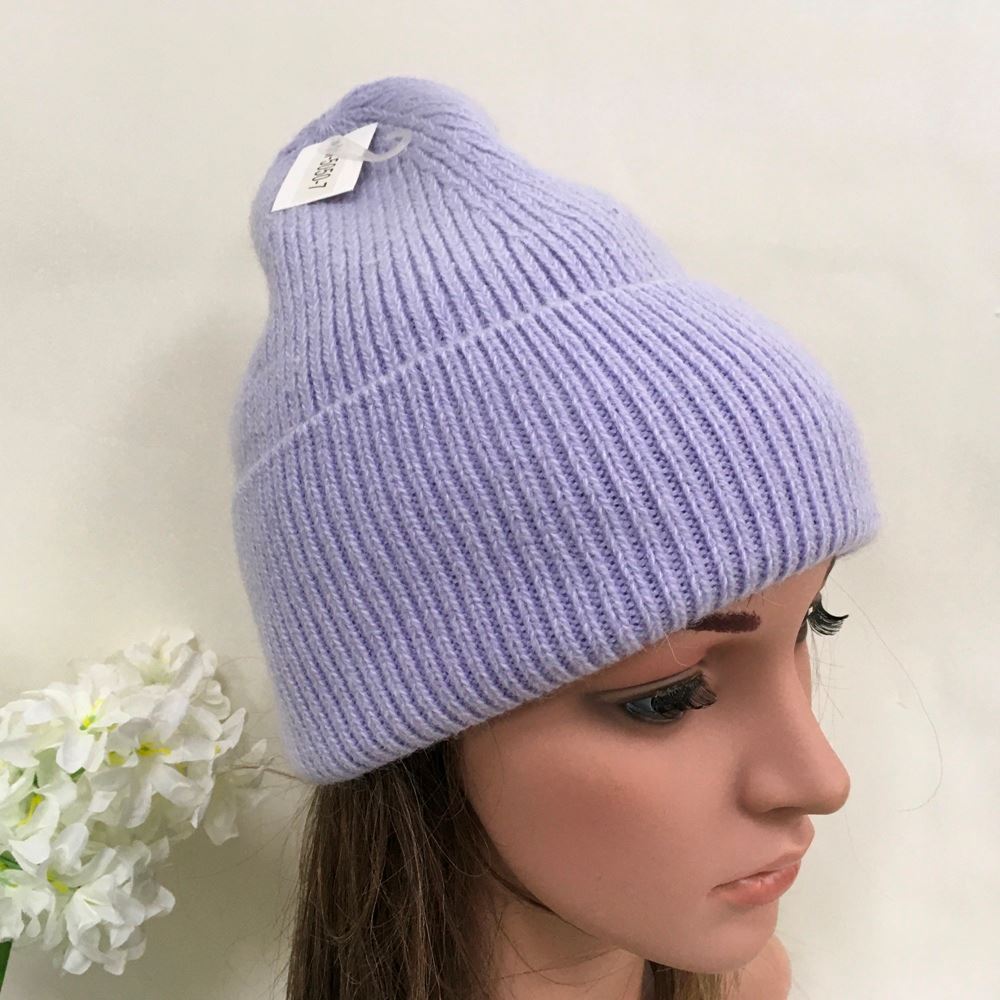 Lilac Knitted Ladies Beanie