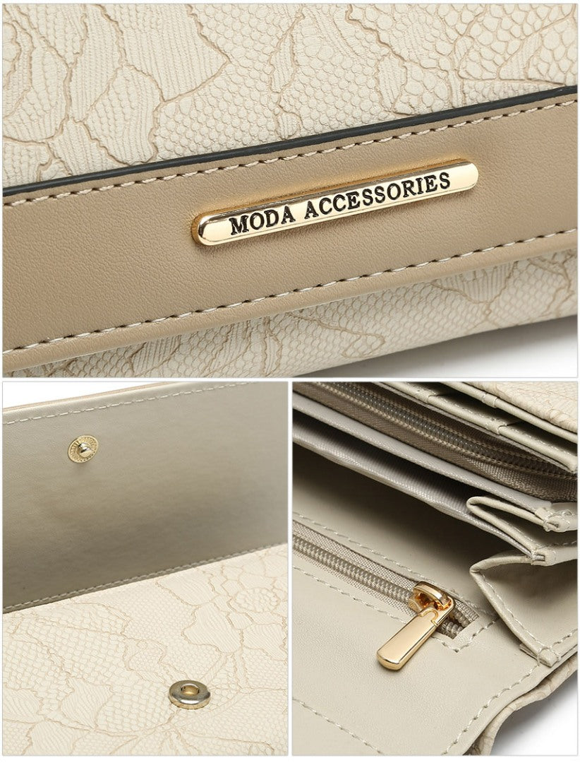 Ladies Purse with Floral Detailing (04A-549)