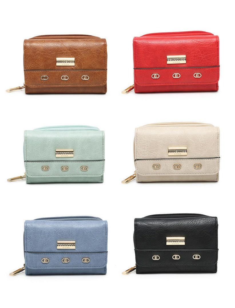 Small Ladies Purse with Gold Detailing (095-557)