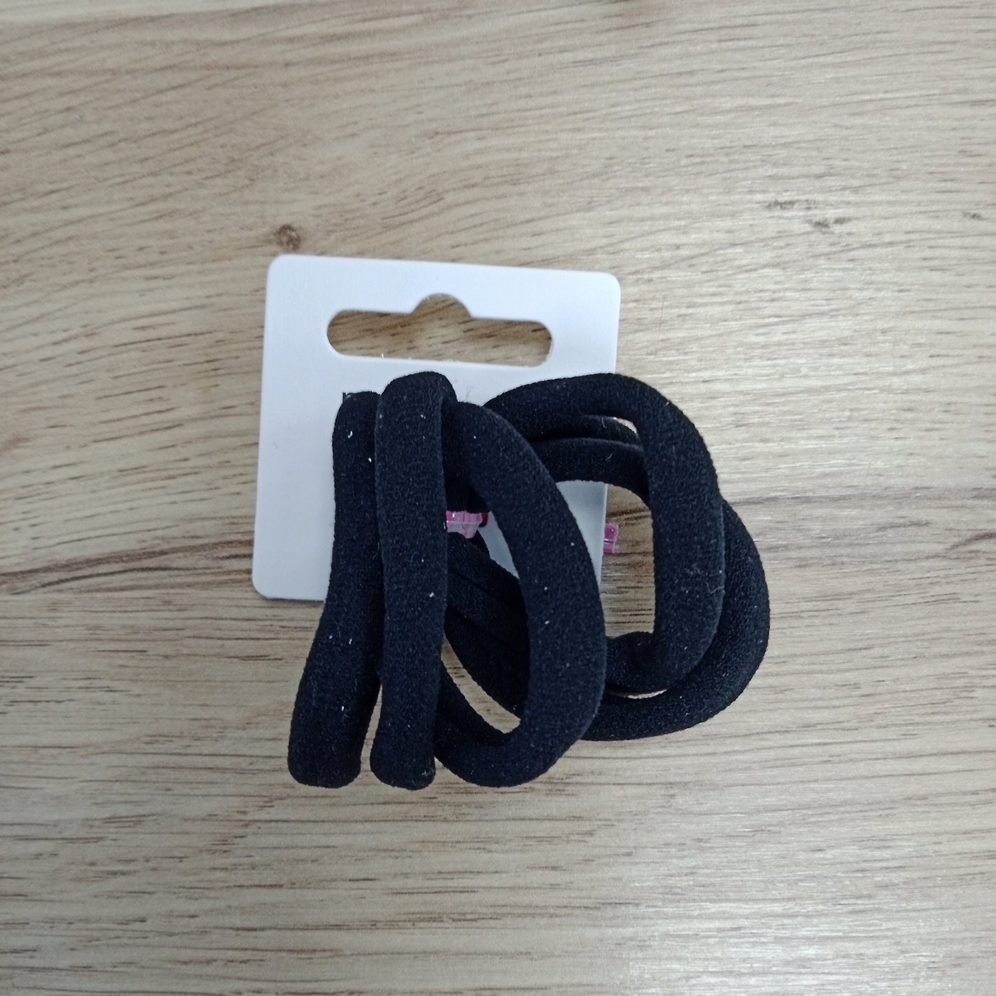 Black jersey elastics x 6
