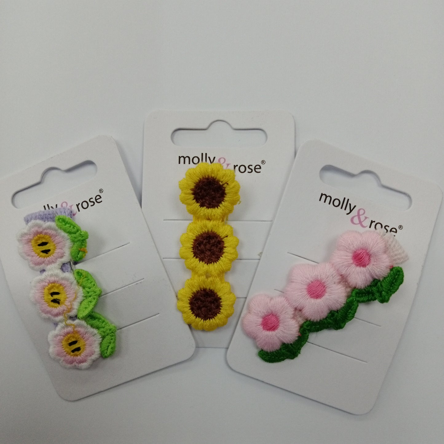 Embroidered Flower Hair Clip