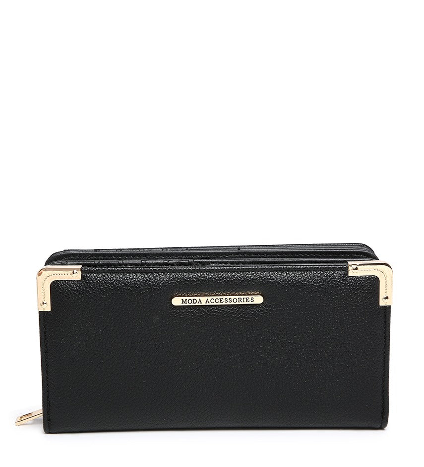 Ladies Purse with Gold Detailing in Black