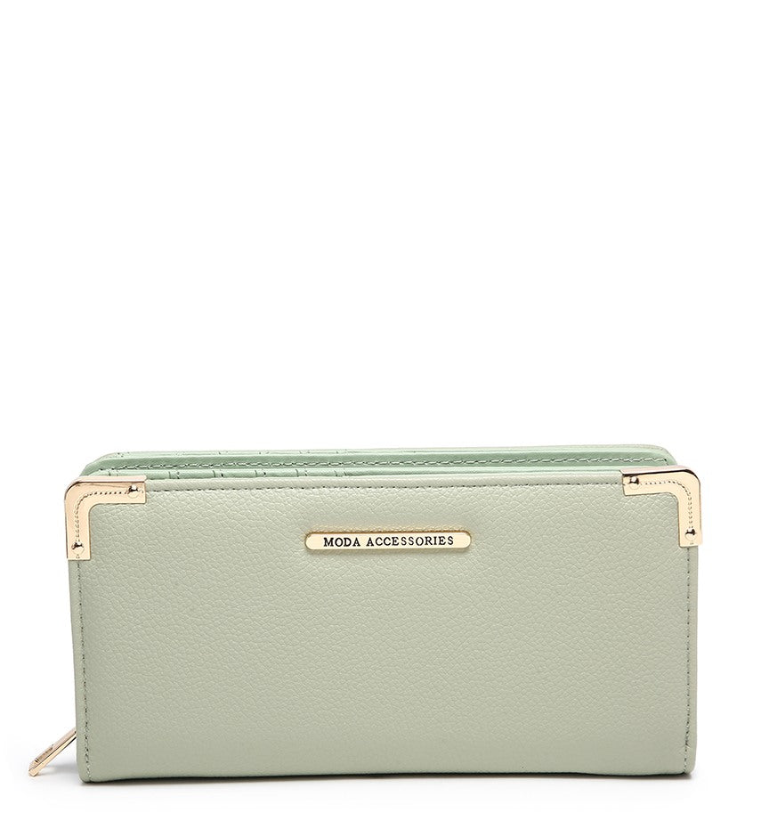 Ladies Purse with Gold Detailing in Green