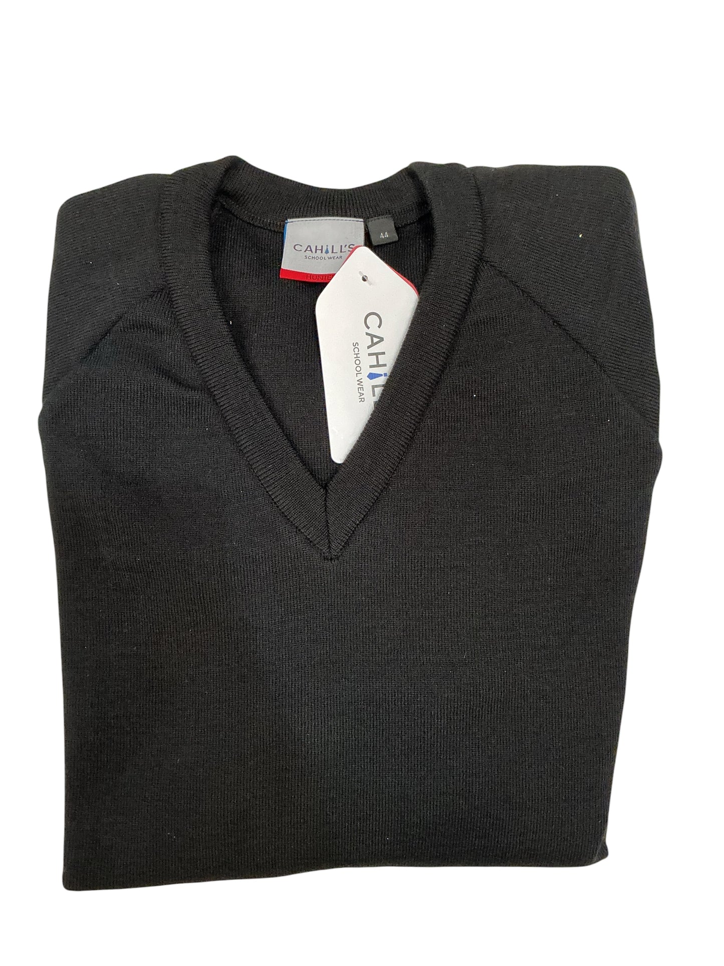 St Malachy's 6th FORM V neck HUNTER (plain black)