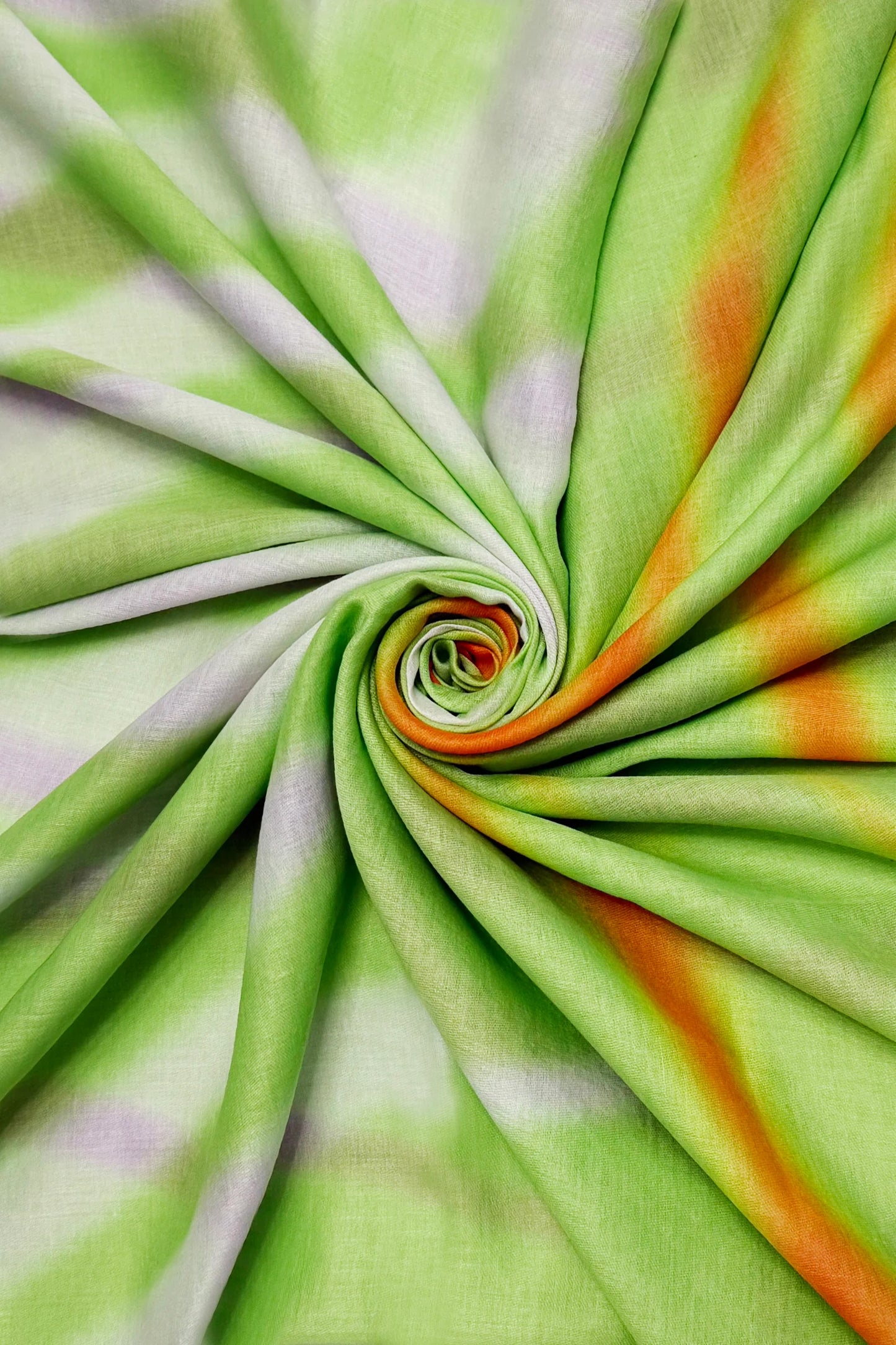 Neon Green Faded Ombre Stripe Scarf