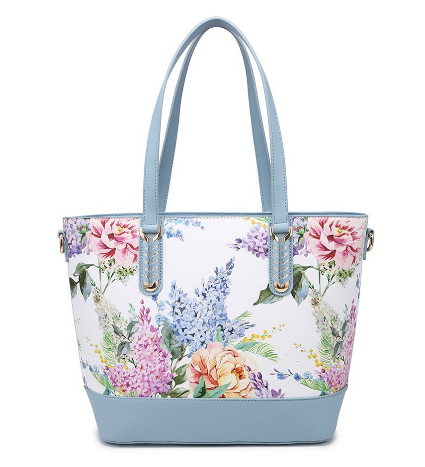 Blue Floral Handbag