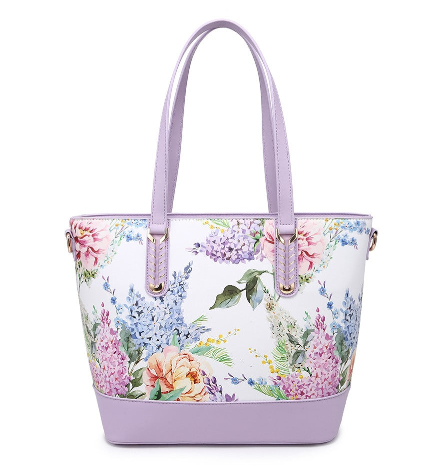 Purple Floral Handbag