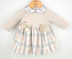 Beige Orla Dress & Check Skirt