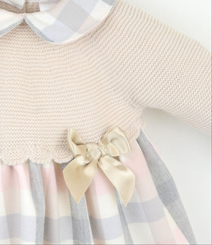 Beige Orla Dress & Check Skirt