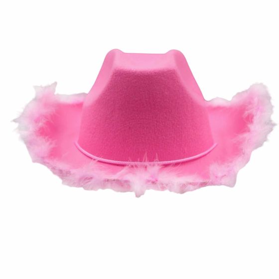 Cowboy Hat Feather Pink