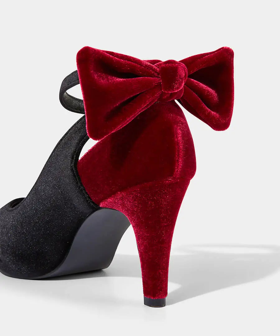 Velvet Bow Shoe kc368a