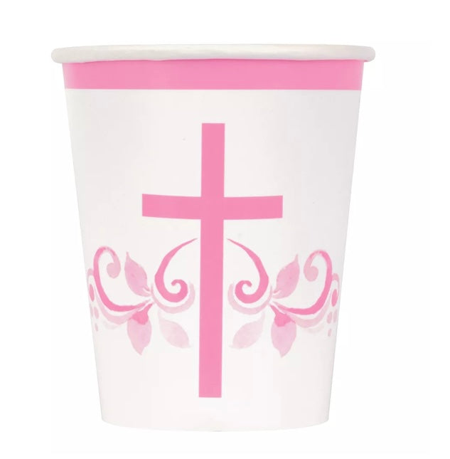 Pink cross cup 8ct