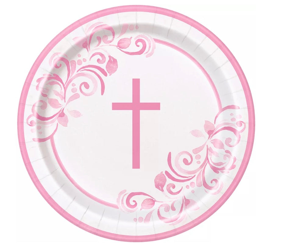 Pink Cross plate