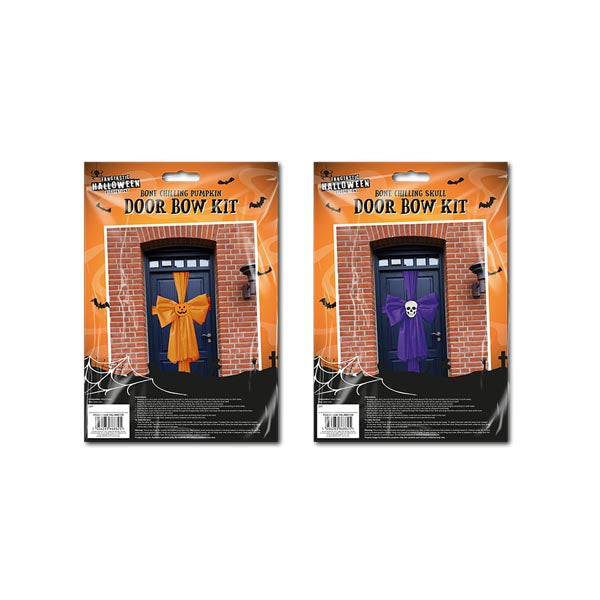 One Pumpkin or Skelton Door Bow 868825