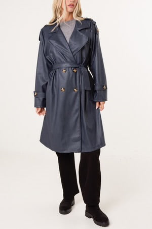 Trench - Faux Leather Navy NV6951T058