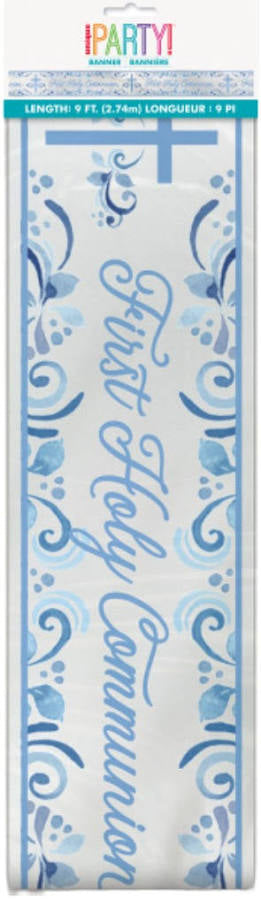 First Holy Communion blue banner