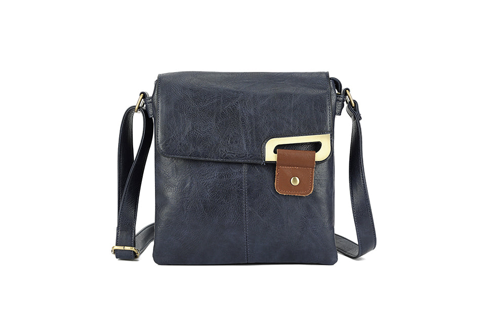 Navy Side clasp Cross Body Bag j69018