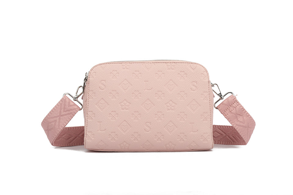Ladies Crossbody Bag with Embossed Detailing (J69040)