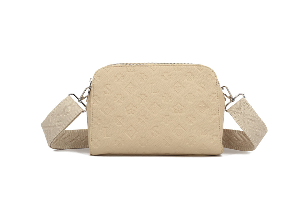 Ladies Crossbody Bag with Embossed Detailing (J69040)