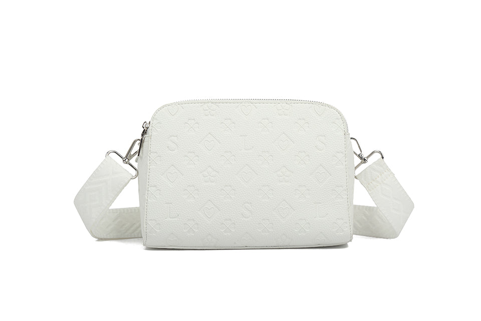 Ladies Crossbody Bag with Embossed Detailing (J69040)