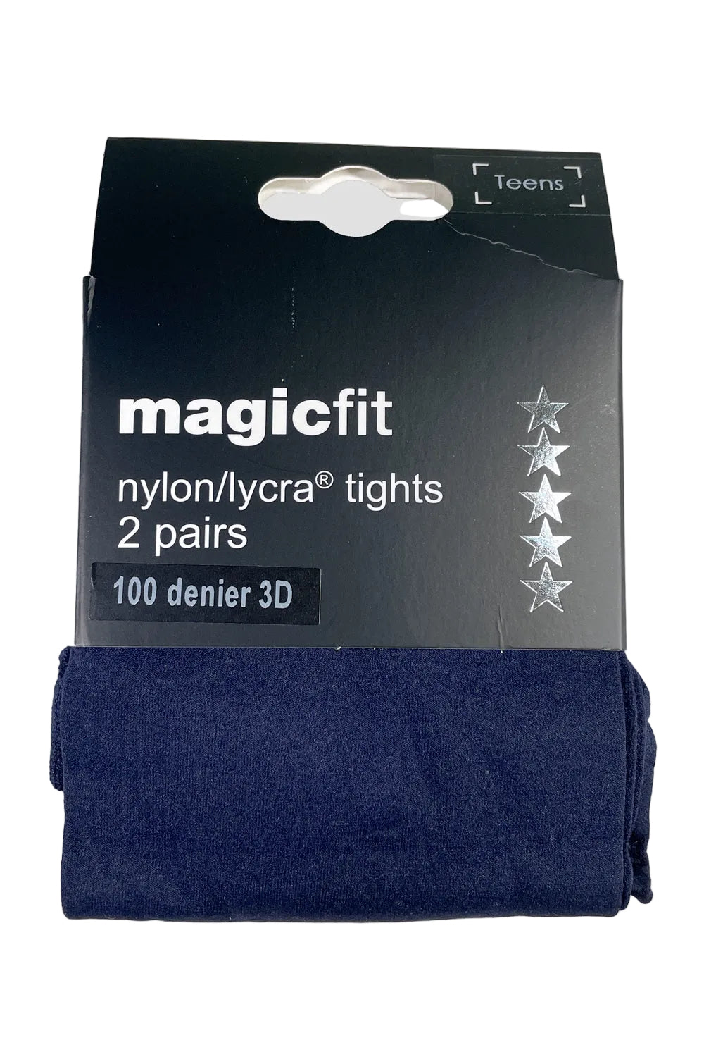 100 Denier Navy Twin pk tights