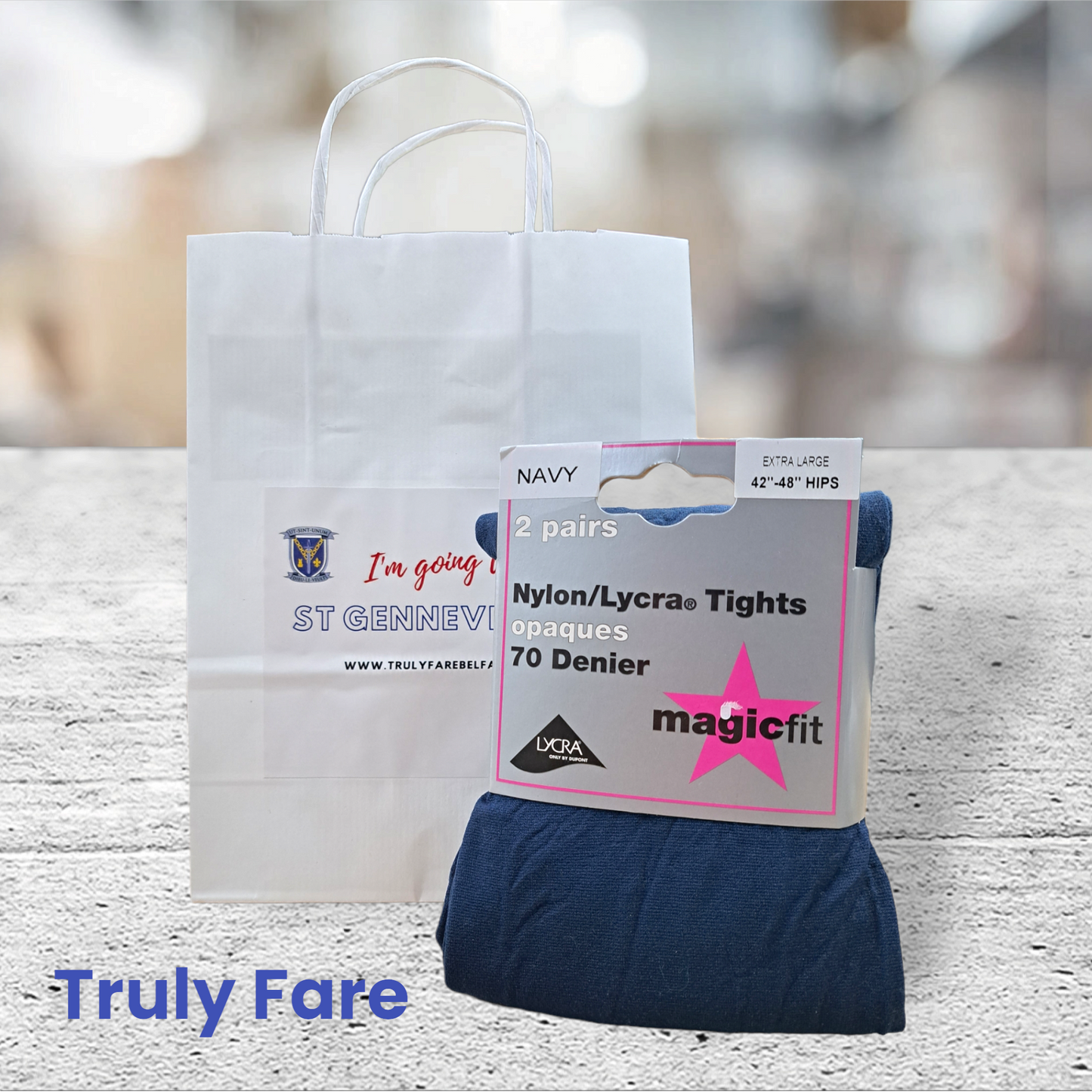 St Genevieve's tights bag keepsake