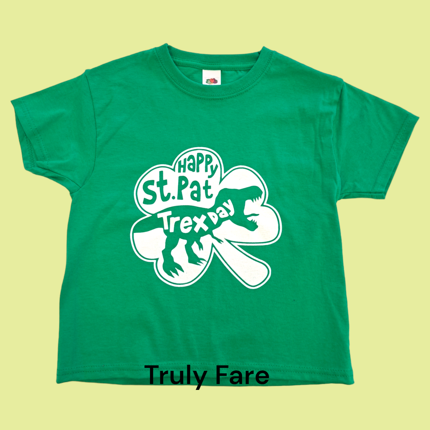 St Pat Trex day Green T