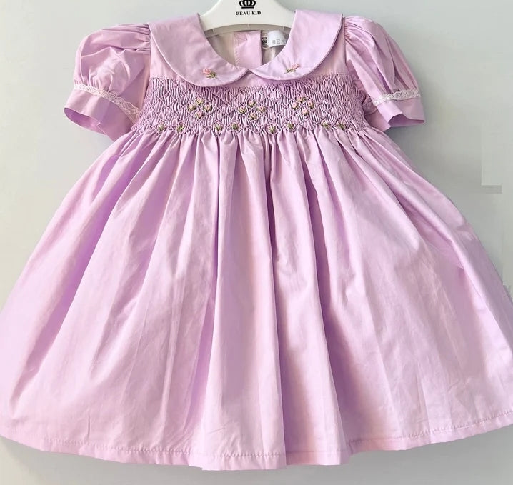 Girls lavender Smock dress