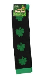 Irish shamrock black socks