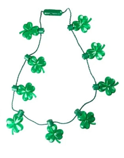 Ireland light up necklace 7 led shamrocks