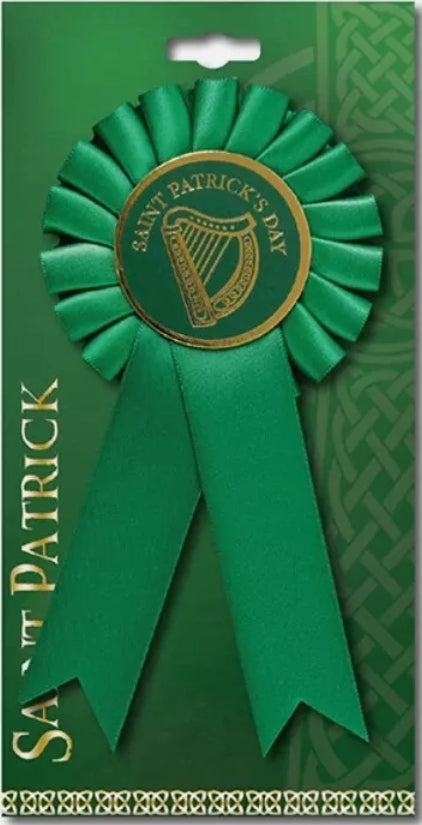 St. Patrick's Day Harp green rosette