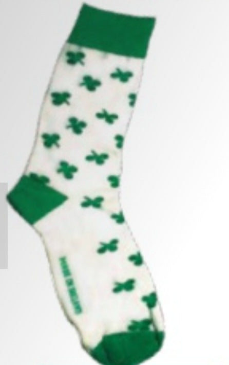 All over shamrock adult socks