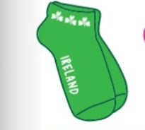 Green shamrock detail ladies Trainer socks