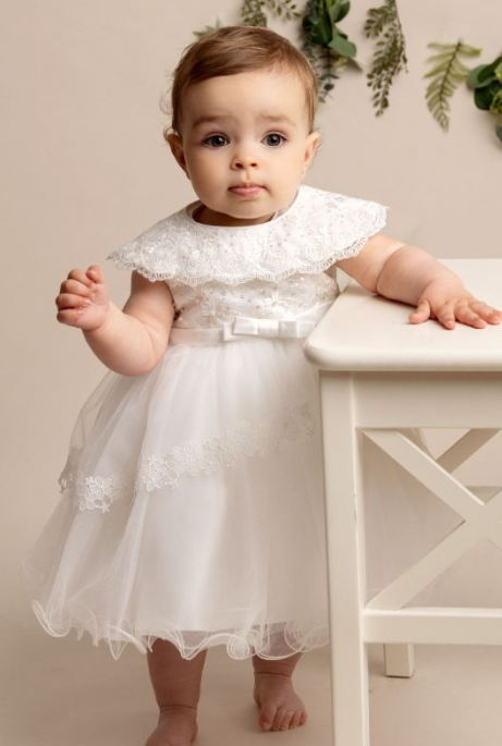 short christening dresses Amazon.com: TENTIDE Newborn Baby Girl Christening Dress White Baptism Lace Short Sleeve Wedding Dresses with Bonnet Outfit(White Bow, 0-3 Months): Clothing, Shoes & Jewelry