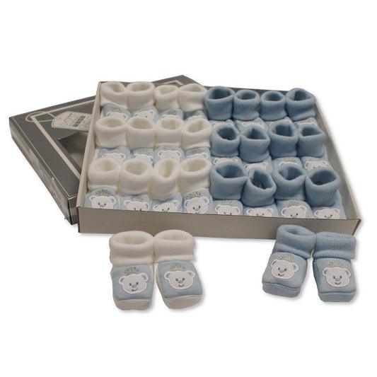 BABY BOOTEES WITH EMBROIDERY - PRINCE