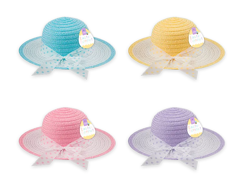 Easter Bonnet with Ribbon - Various Colours