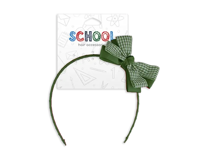 Girls Green Bow Hairband