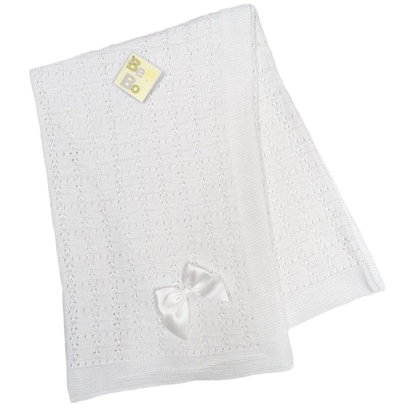 Luxury White Bow Shawl