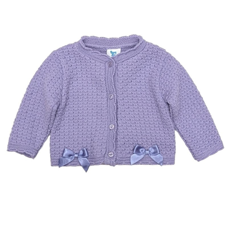 Lilac baby cardigan best sale