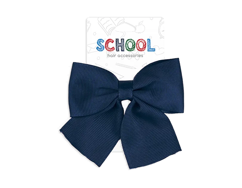 Girls Navy Bow Hair Accessory