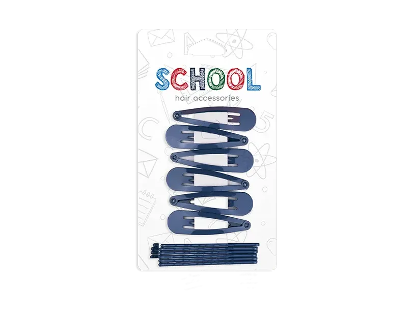 Girls Navy Hair Clips