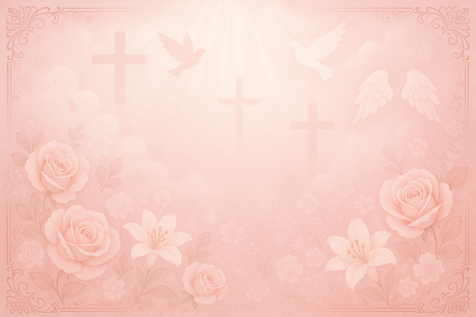 pink first communion background