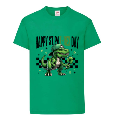 T-Rex - Happy St Patrex Day Green T-Shirt