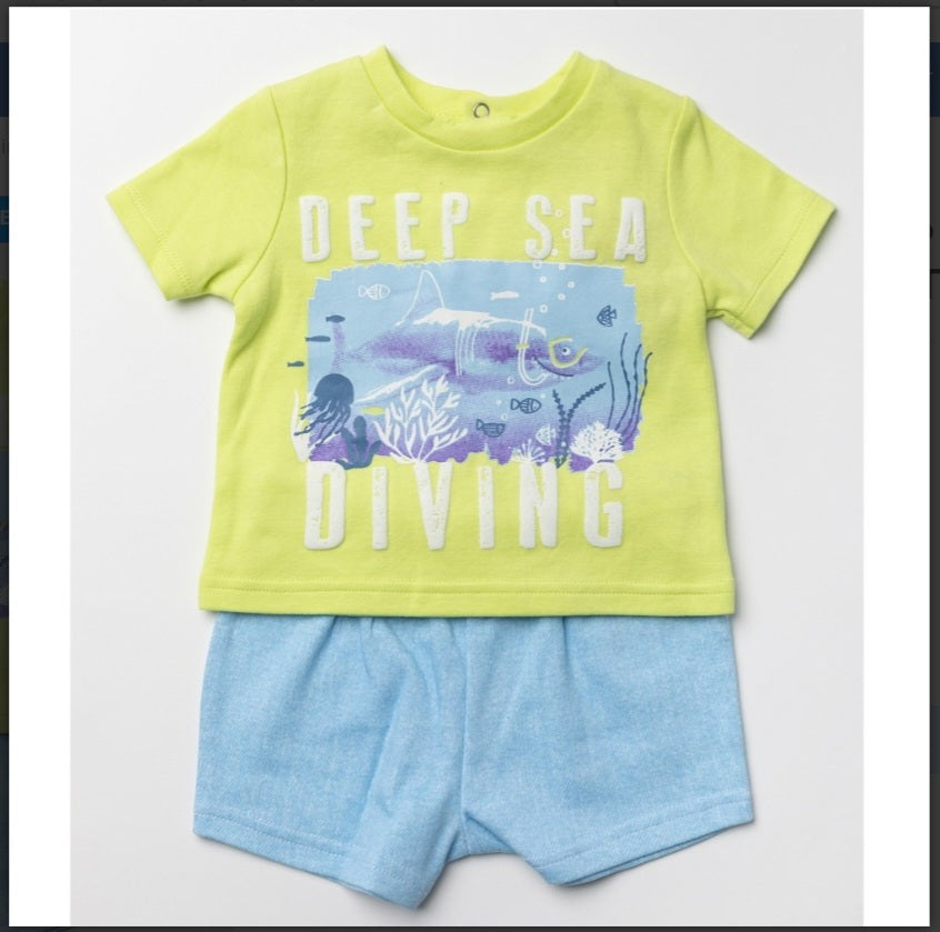 Baby boy deep sea t-shirt and shorts