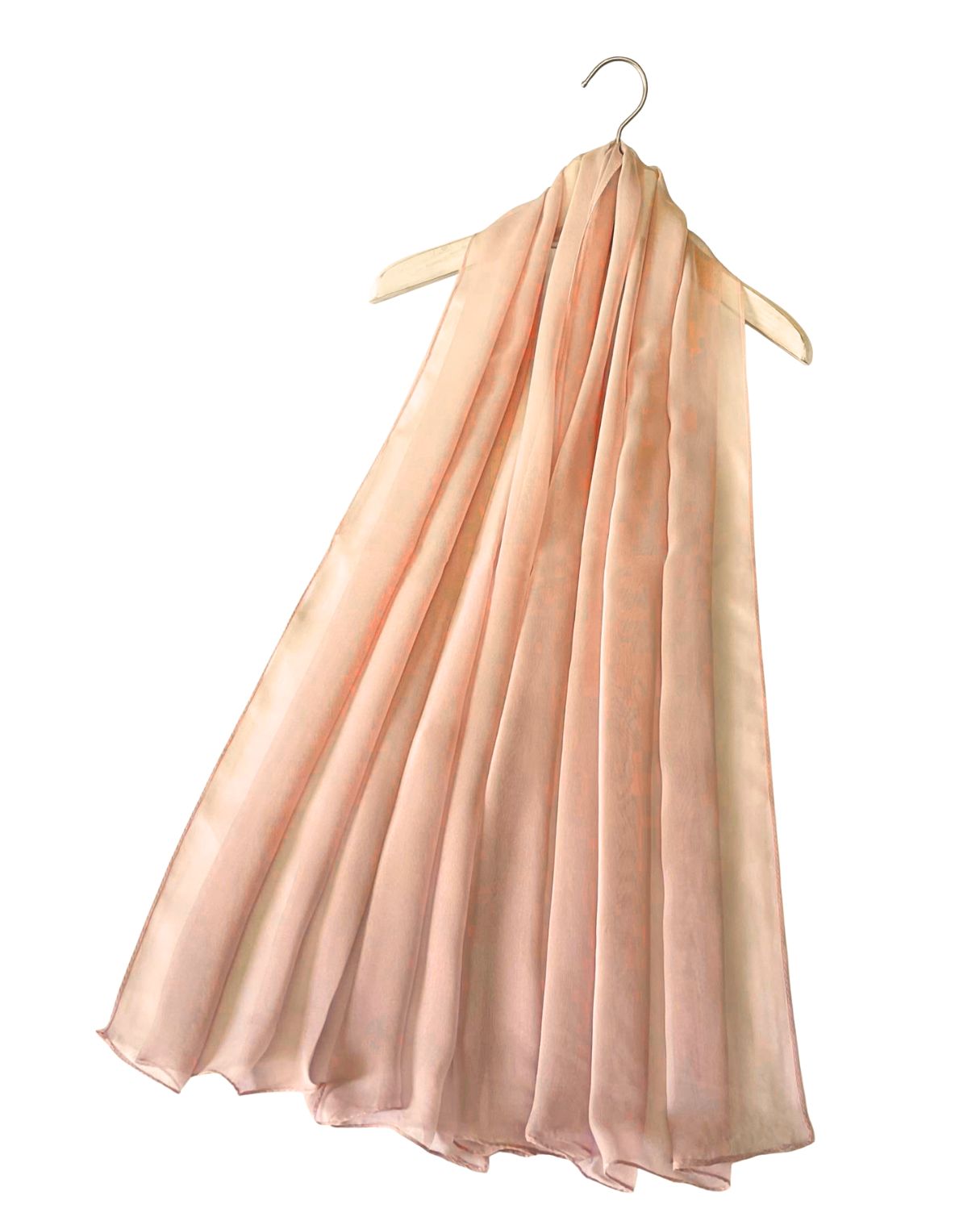 Plain chiffon scarf- nude