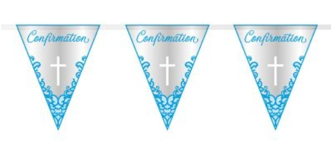 Blue Cross Confirmation Flag Banner 9ft
