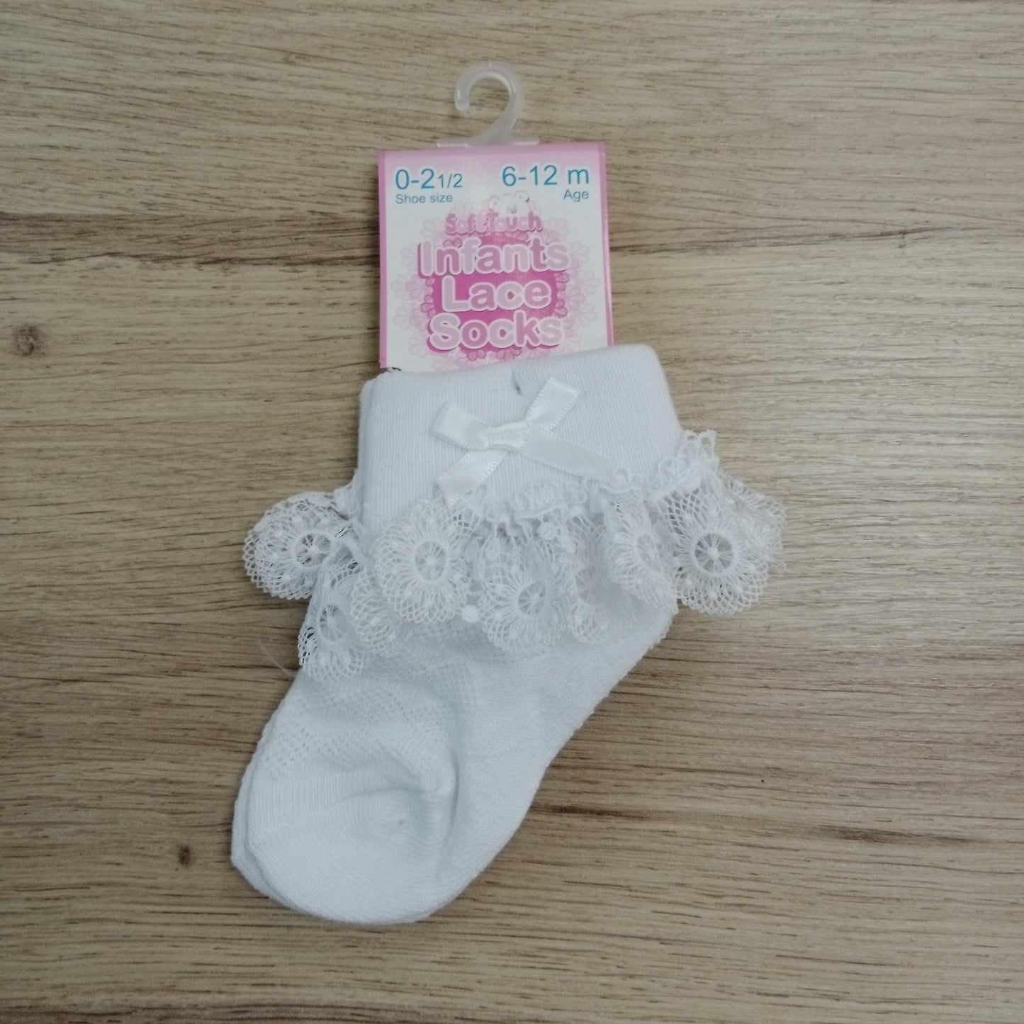 girls ankle lace sock with circle detail