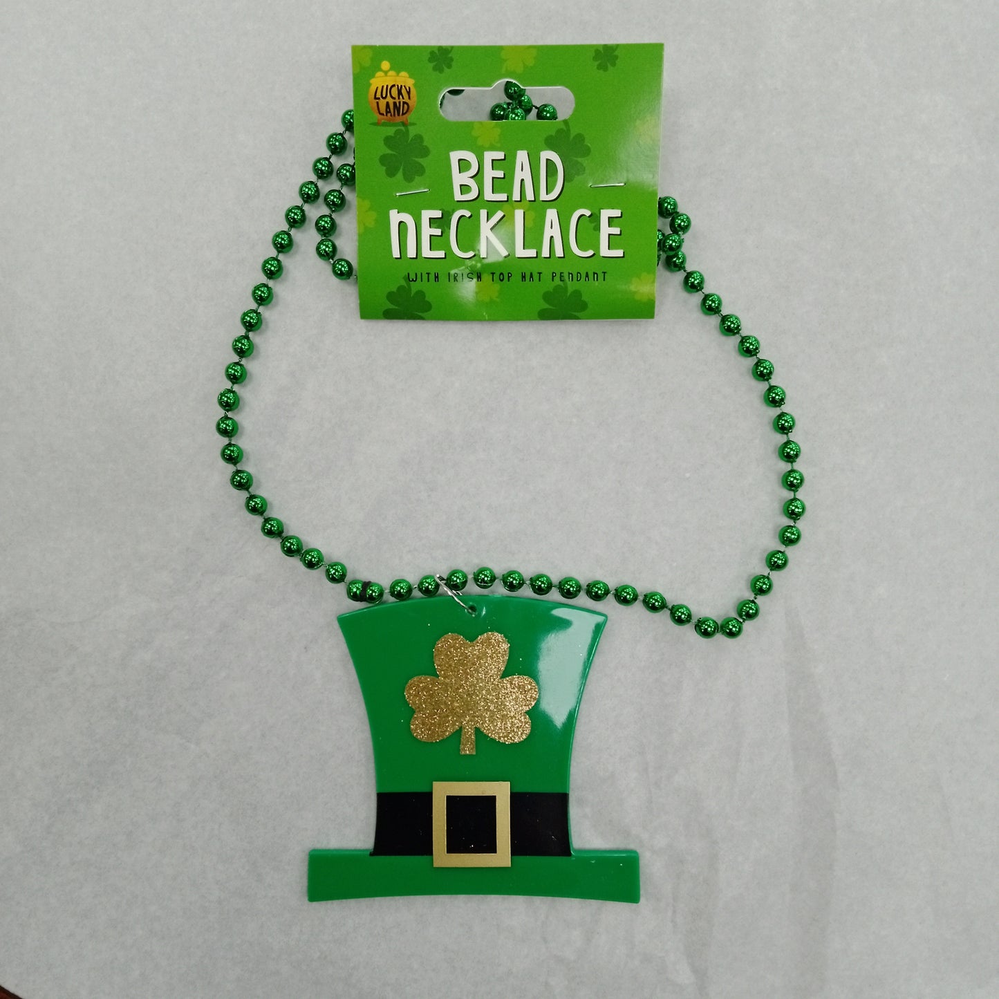 Leprechaun Hat pendant Bead Necklace