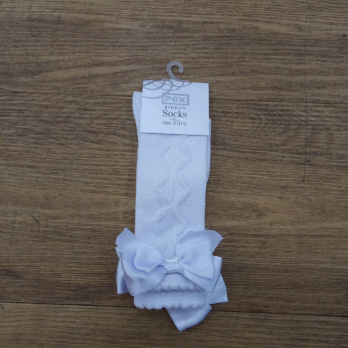 Pex white Grazia knee sock
