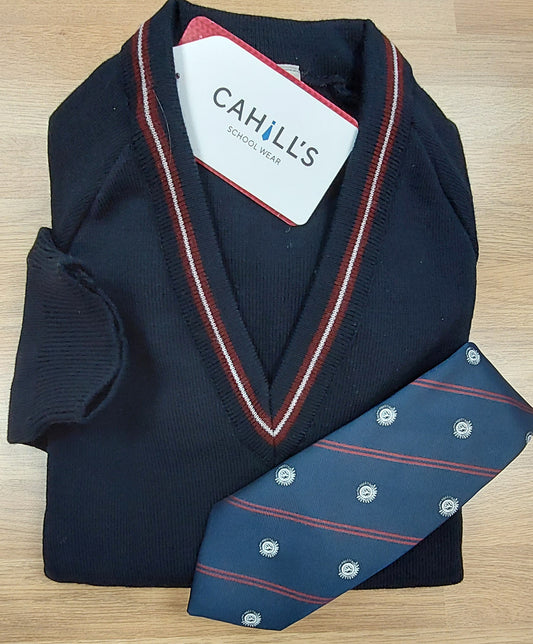 Aquinas  NAVY  V neck (Charles Kirk)